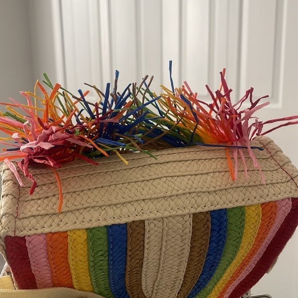 Rainbow Cross body bag mini zip fringe purse new with tag Target Pride Size Mini - Picture 4 of 13